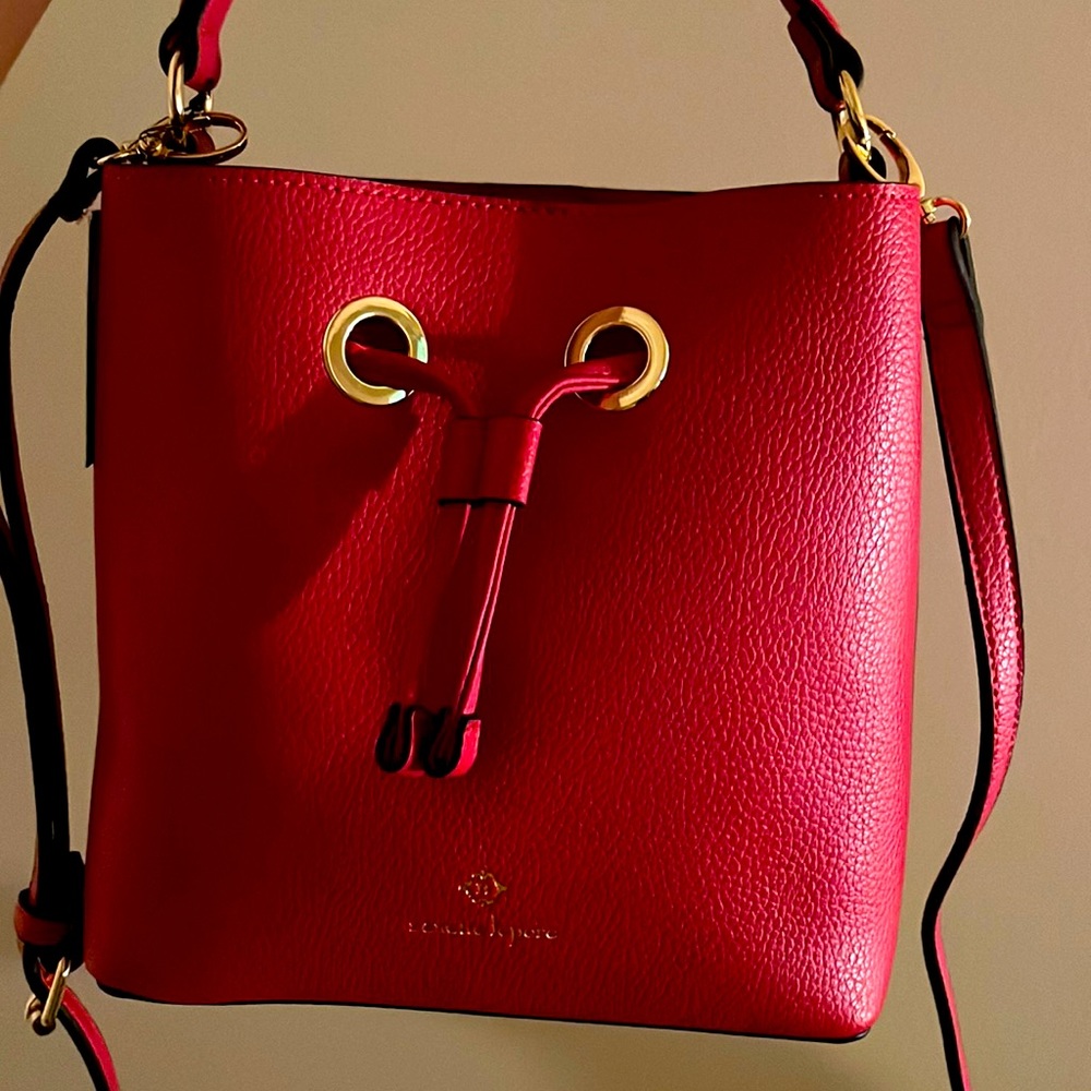 Hot pink bucket purse